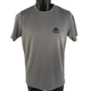 Mens Kappa Athletic Logo T-Shirt Sz S Gray Dot Print